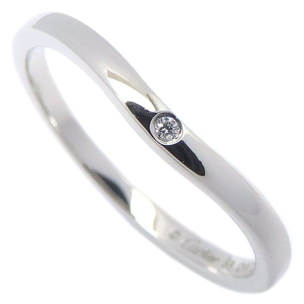 CARTIER Silver Diamond Ring #58